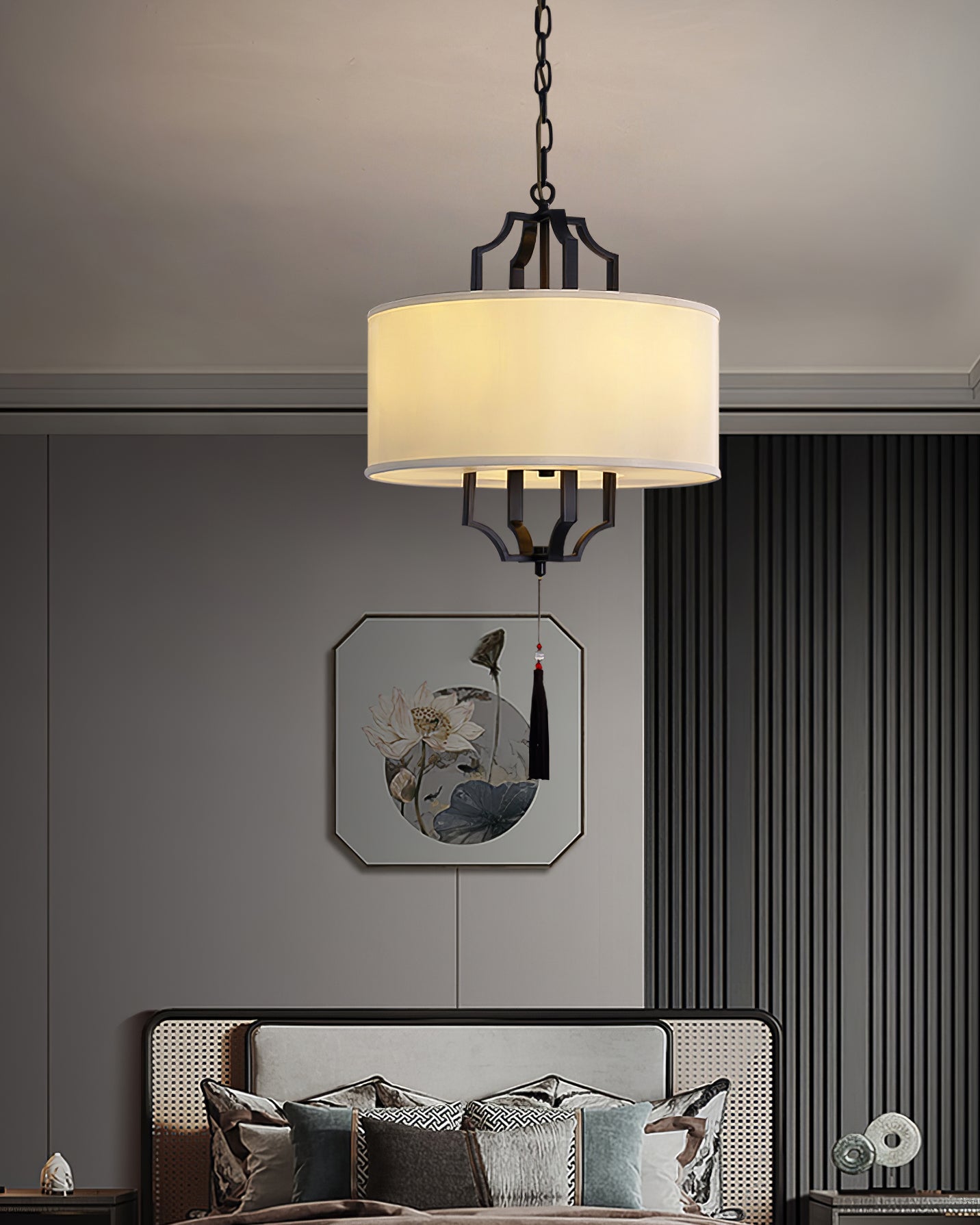 Norwell Chandelier All-Copper Frame With Oriental Modern - Letslighting