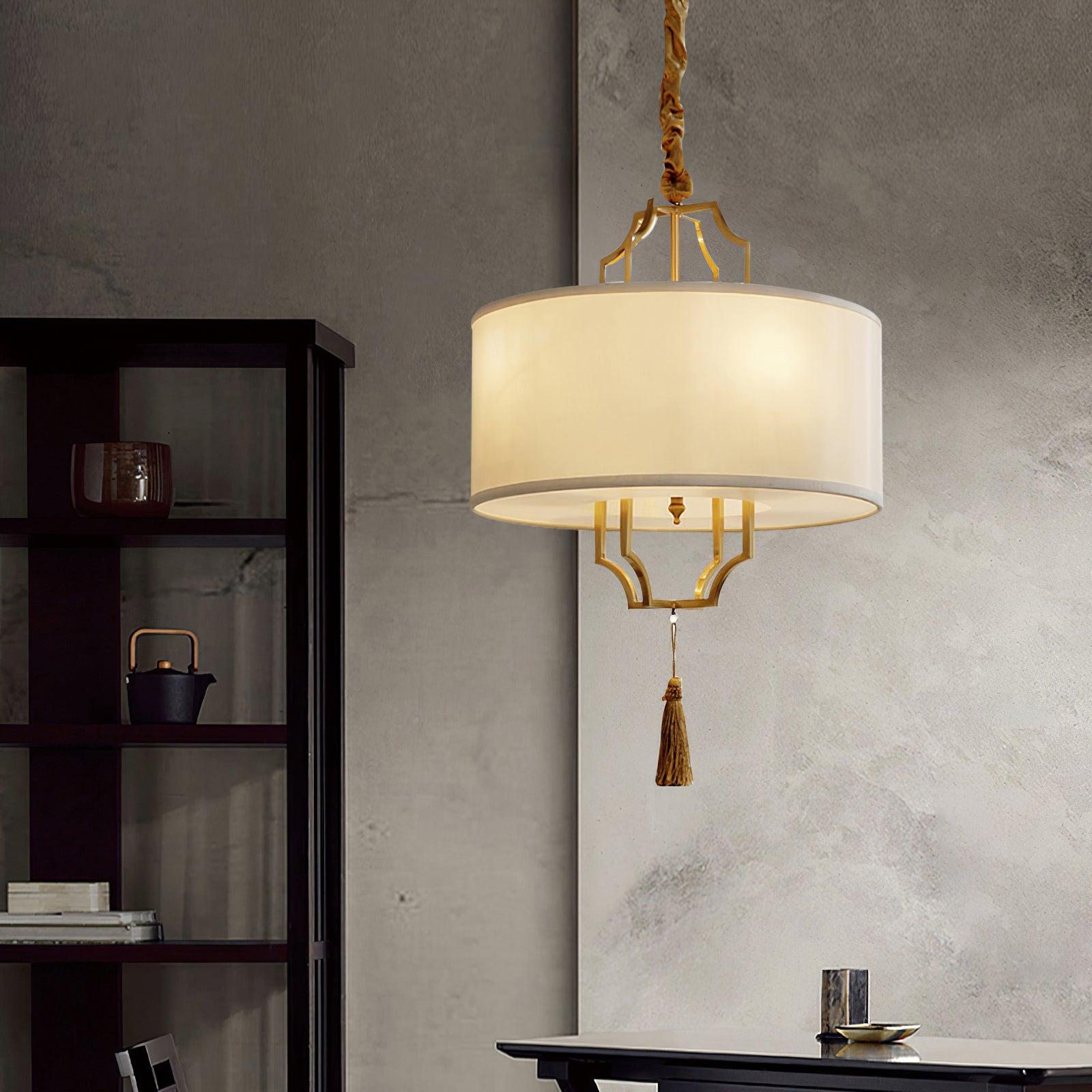 Norwell Chandelier All-Copper Frame With Oriental Modern - Letslighting