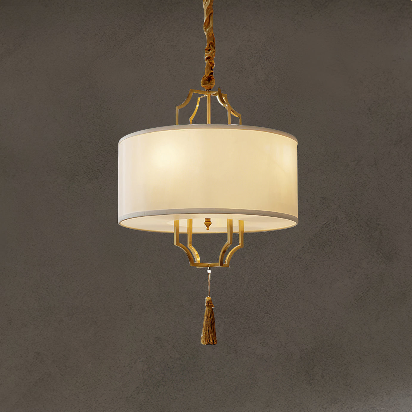 Norwell Chandelier All-Copper Frame With Oriental Modern - Letslighting