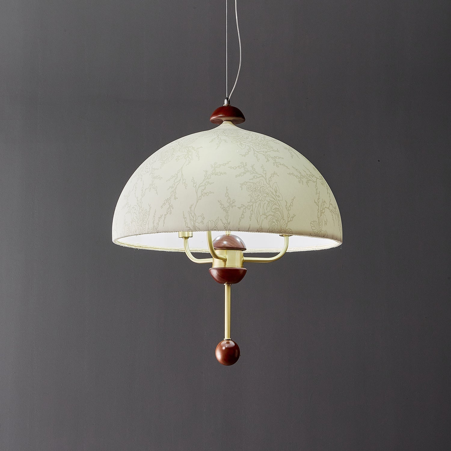 Varaeia Traditional Elegance Bloom Fabric Wood Pendant Lamp - Letslighting