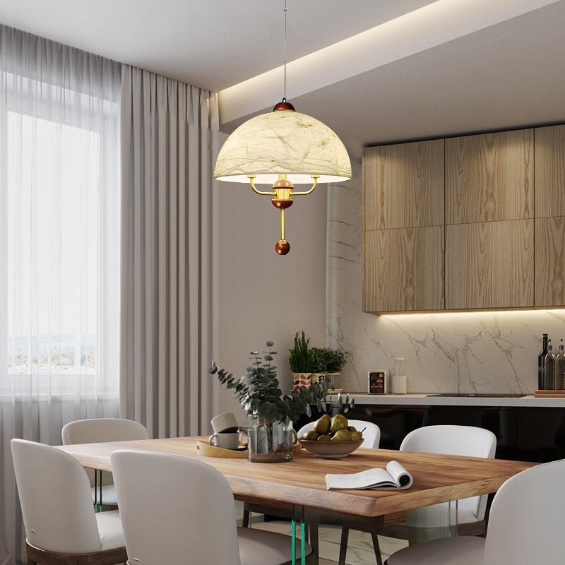 Varaeia Traditional Elegance Bloom Fabric Wood Pendant Lamp - Letslighting
