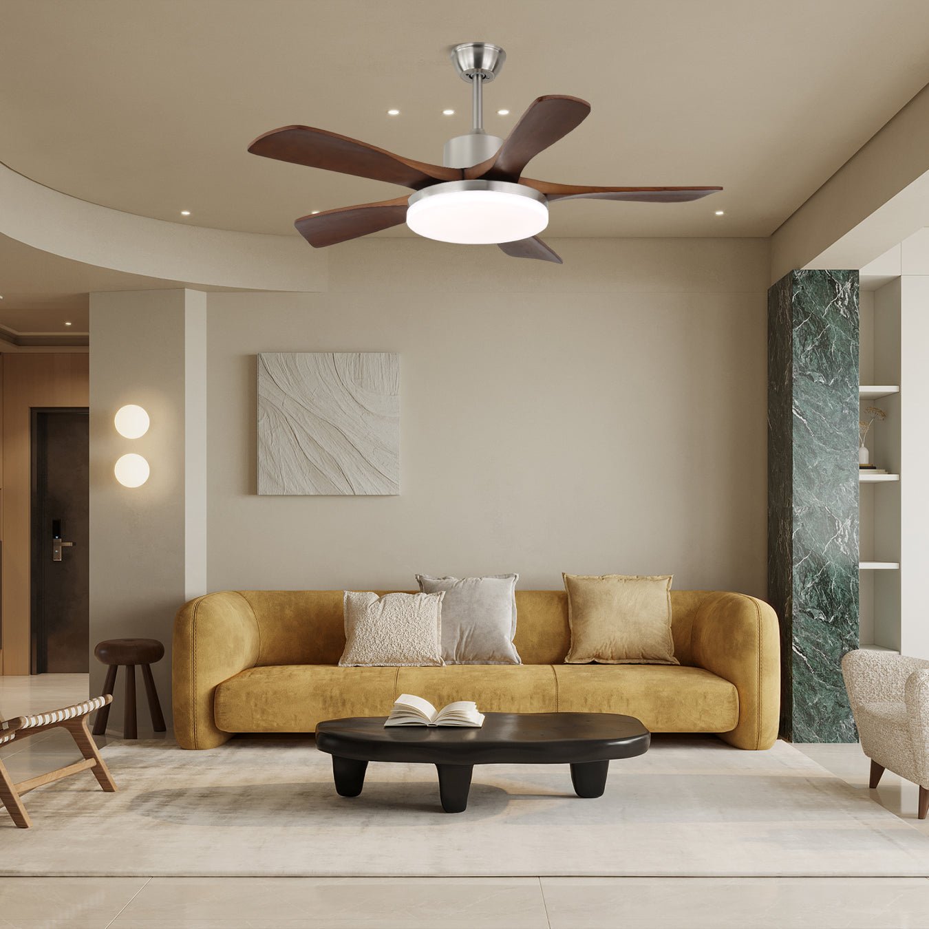 Aurelia Wood Ceiling Fan Light - Letslighting