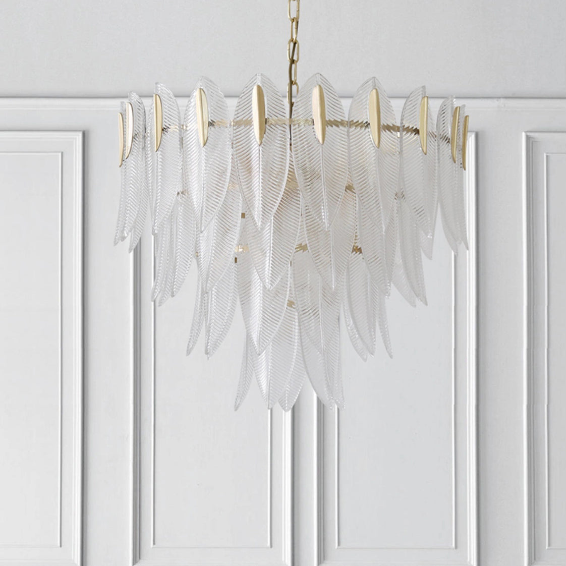 Ivthayra Postmodern Luxury Brass Glass Chandelier - Letslighting