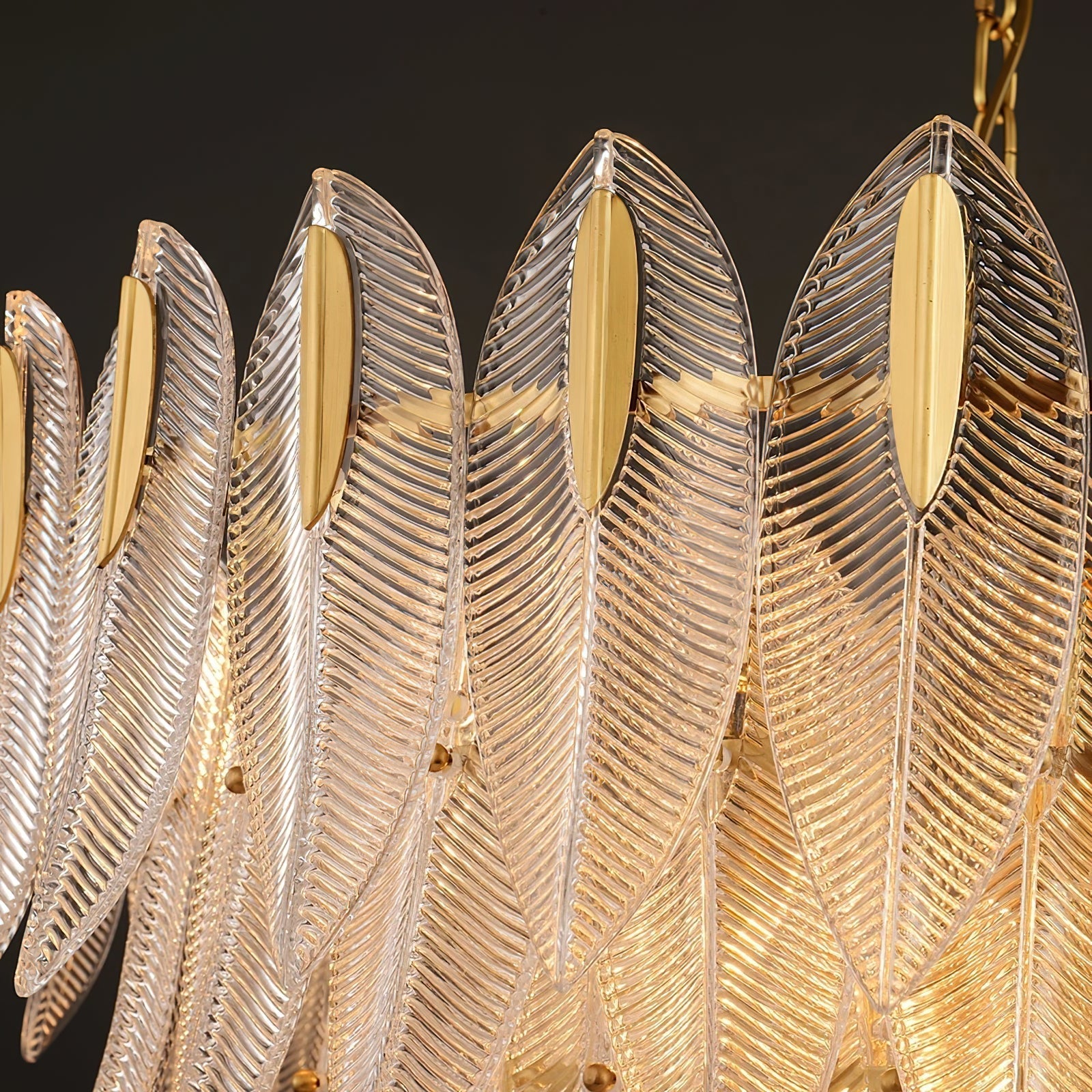 Ivthayra Postmodern Luxury Brass Glass Chandelier - Letslighting