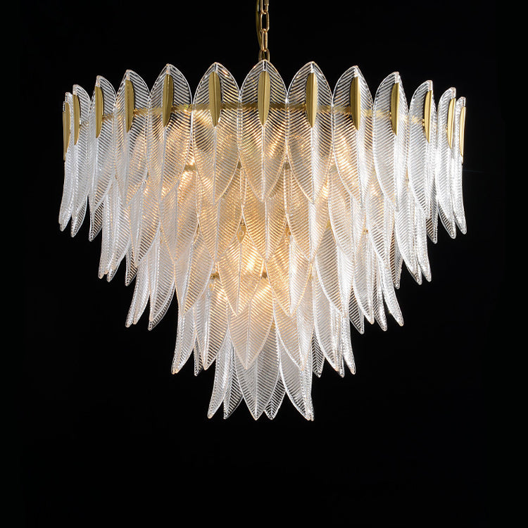 Ivthayra Postmodern Luxury Brass Glass Chandelier - Letslighting
