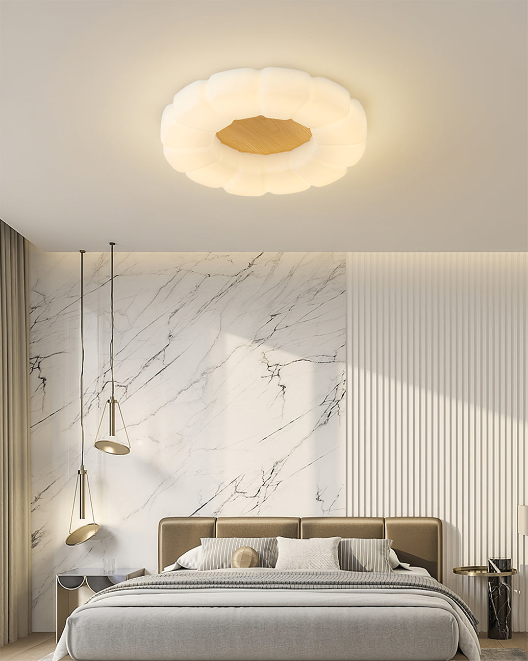 Nubi Ceiling Lamp Acrylic Wood Nordic - Letslighting