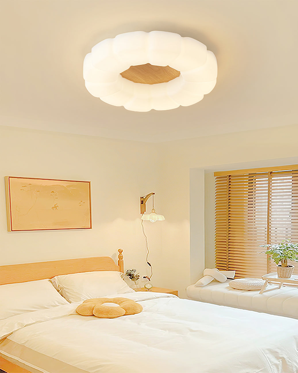 Nubi Ceiling Lamp Acrylic Wood Nordic - Letslighting