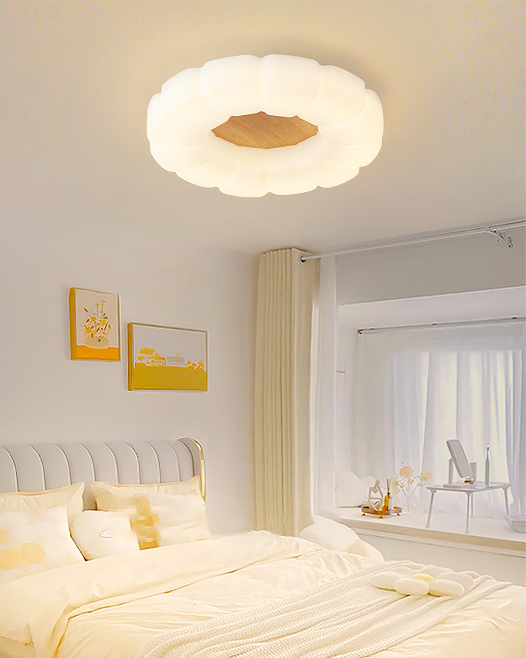 Nubi Ceiling Lamp Acrylic Wood Nordic - Letslighting