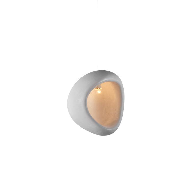 Solara Pendant Lamp Plaster Organic Hollow Teardrop Wabi Sabi - Letslighting