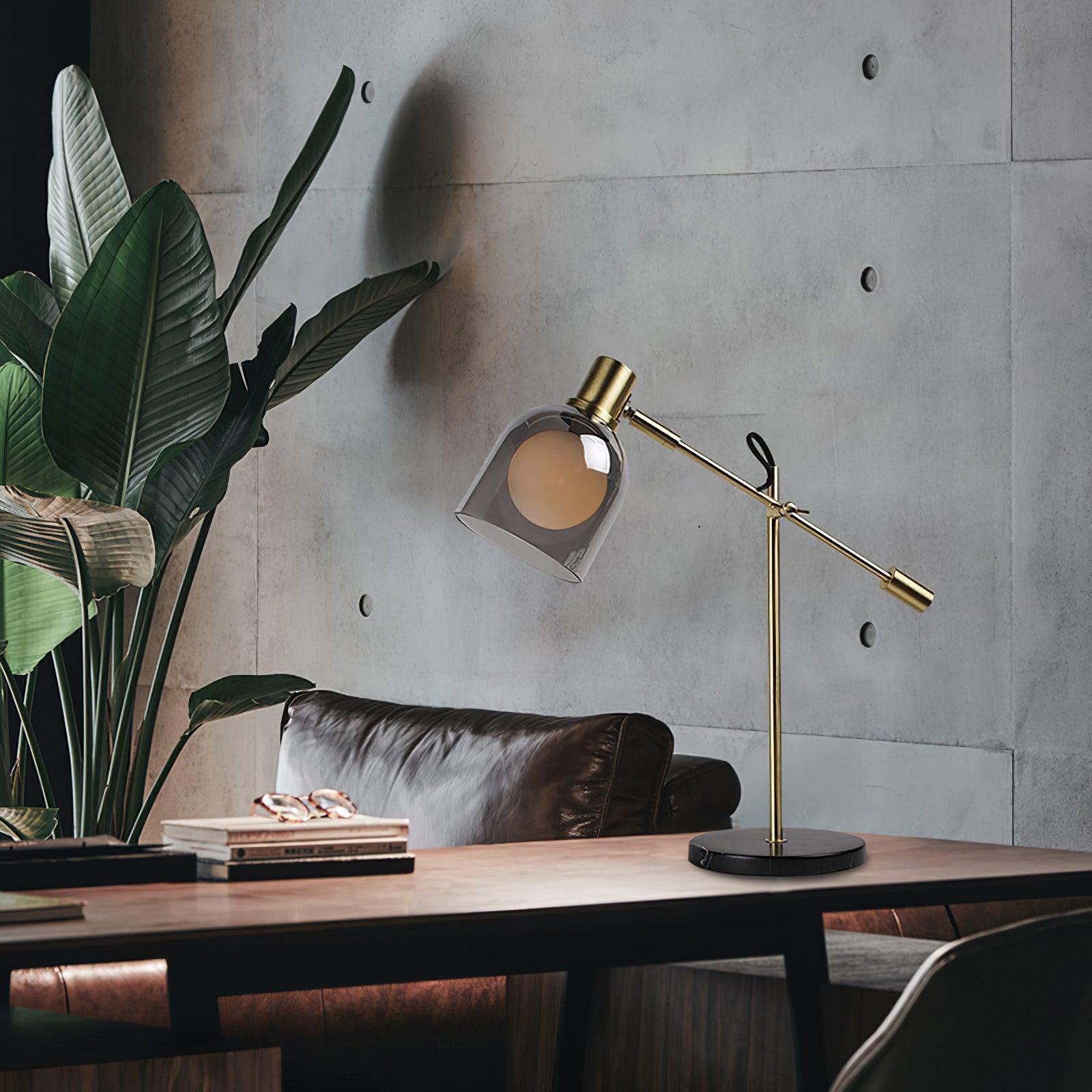 Nelia Marble Industrial Table Lamp - Letslighting