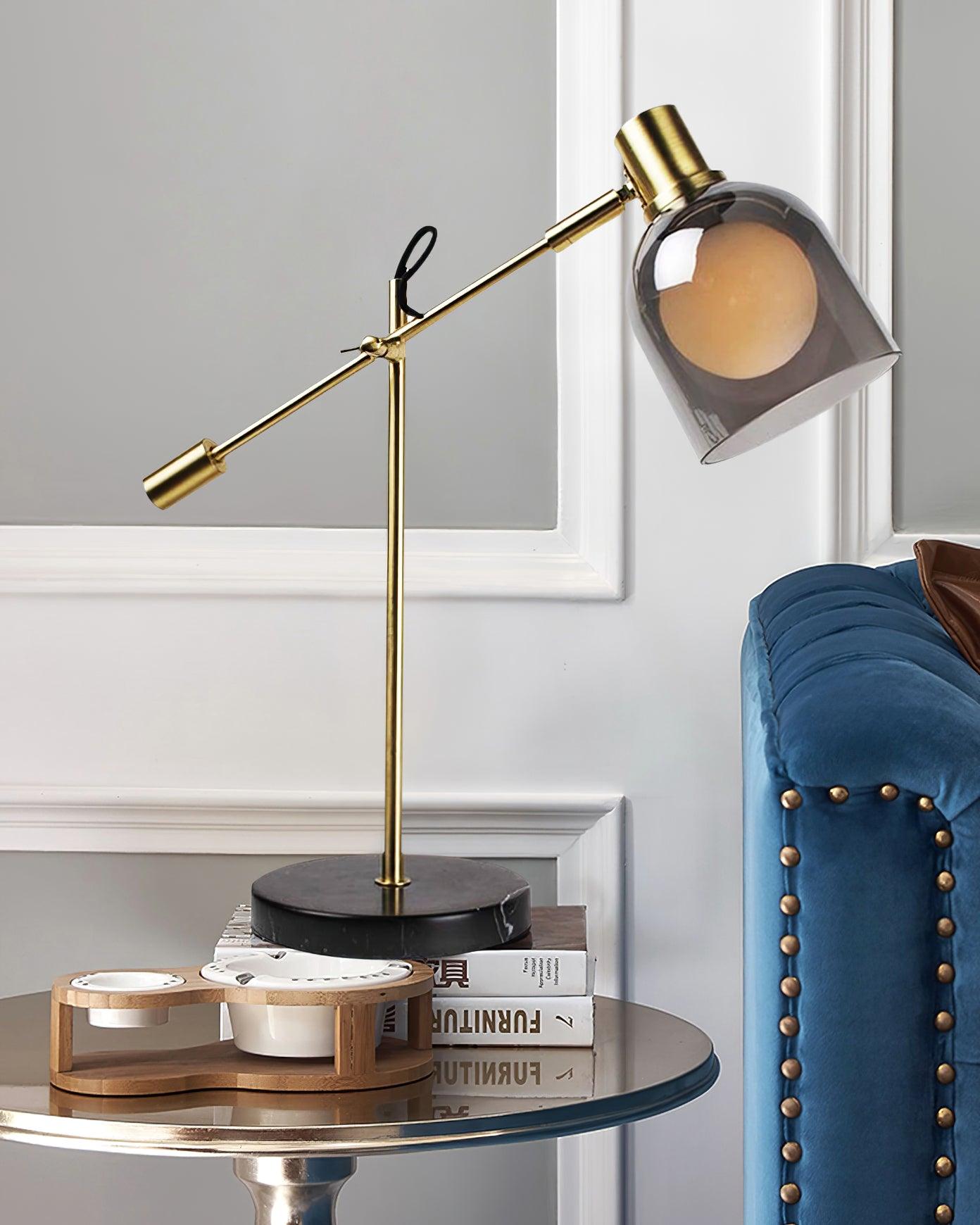 Nelia Marble Industrial Table Lamp - Letslighting