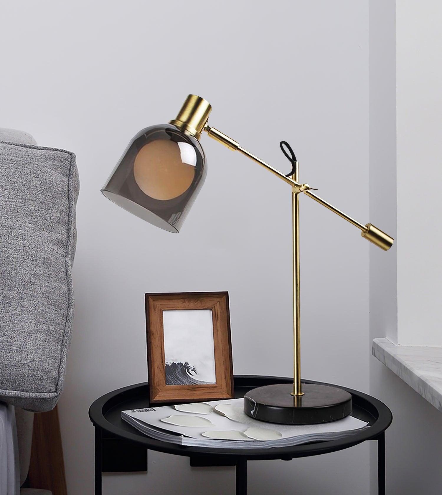 Nelia Marble Industrial Table Lamp - Letslighting