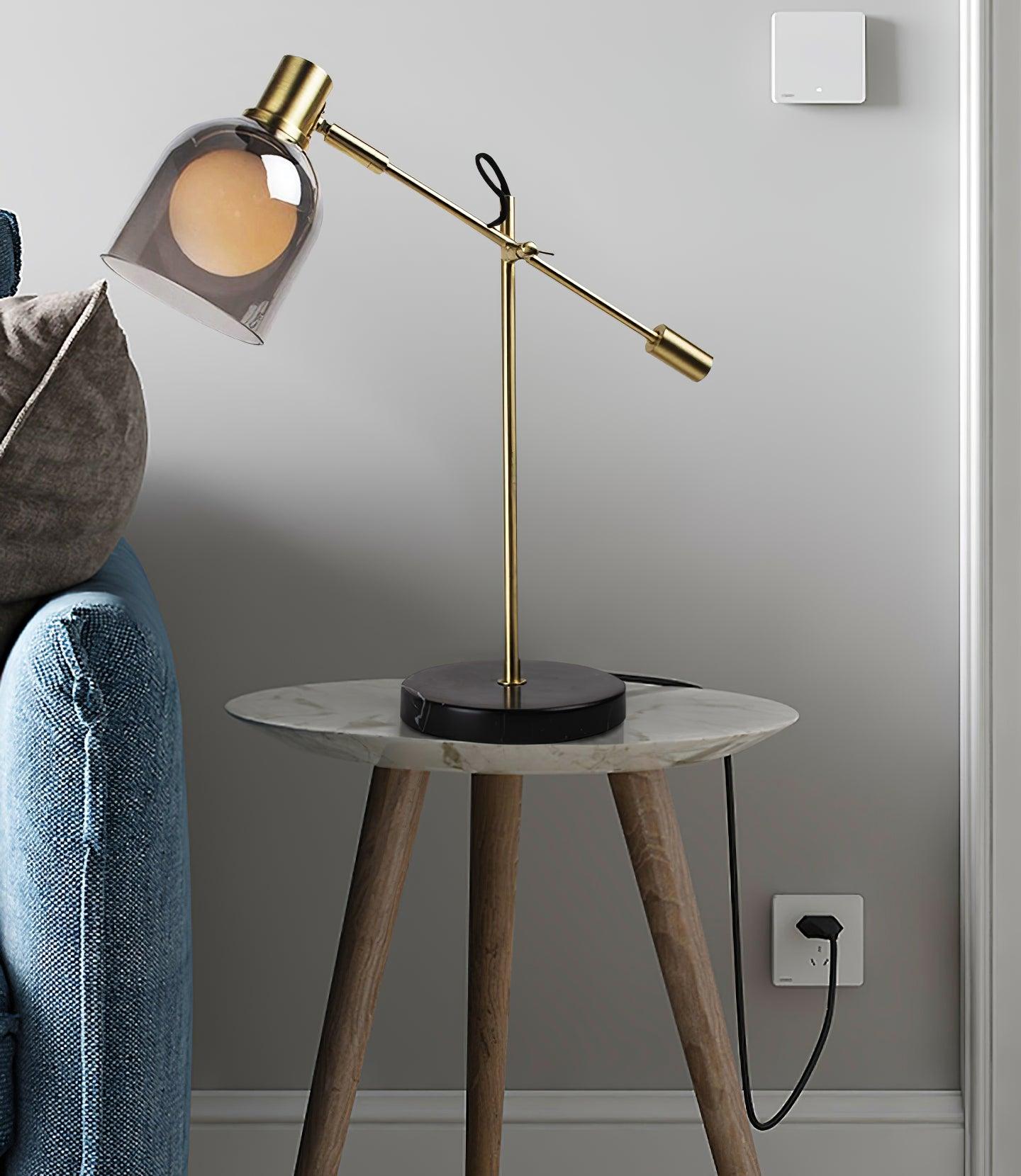 Nelia Marble Industrial Table Lamp - Letslighting