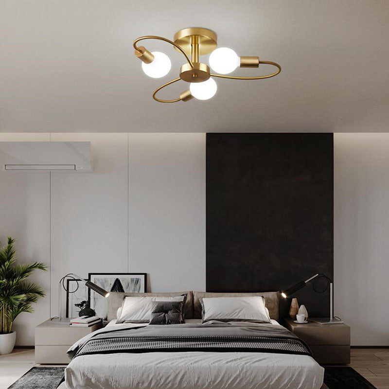 Valentina Modern Metal Flush Mount Ceiling Light