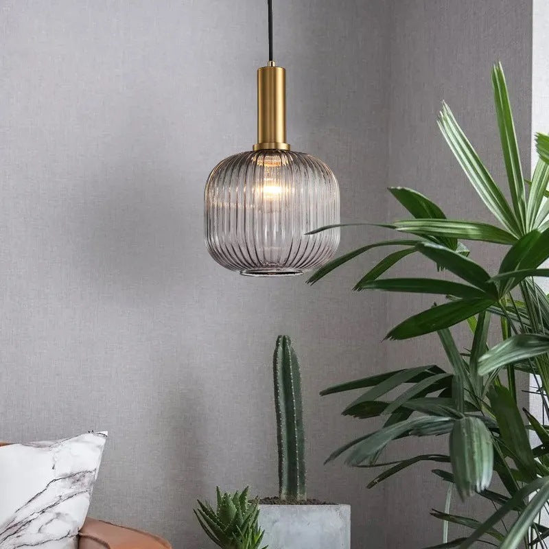 Valentina Pendant Light Crystal Moru Glass Cognac Kitchen Island