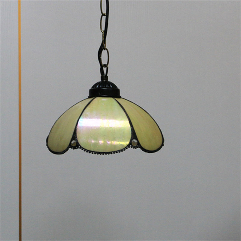 Tiffany Cottage LED Pendant Light Metal Glass Living Room/Bedroom