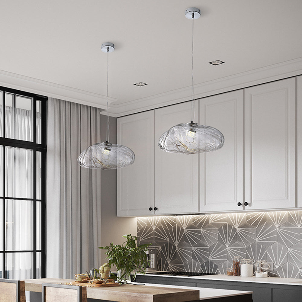 Arisha Minimalist Bubble Pendant Light Glass Living Room Dining Room - Letslighting