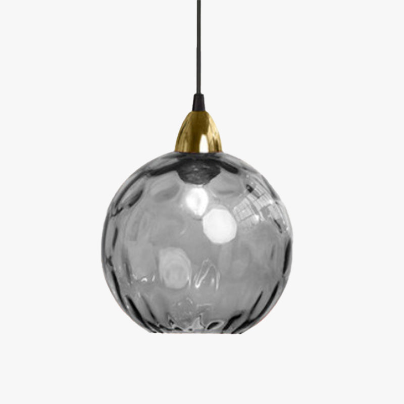 Valentina Colorful Glass Ball Pendant Light Water Ripple Living Room