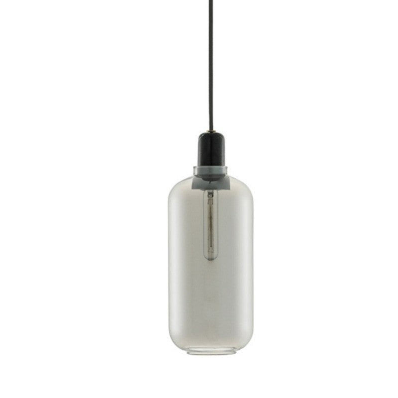 Valentina Designer Cylinder Pendant Light, Marble & Glass, 4.3"/6.7" - Letslighting