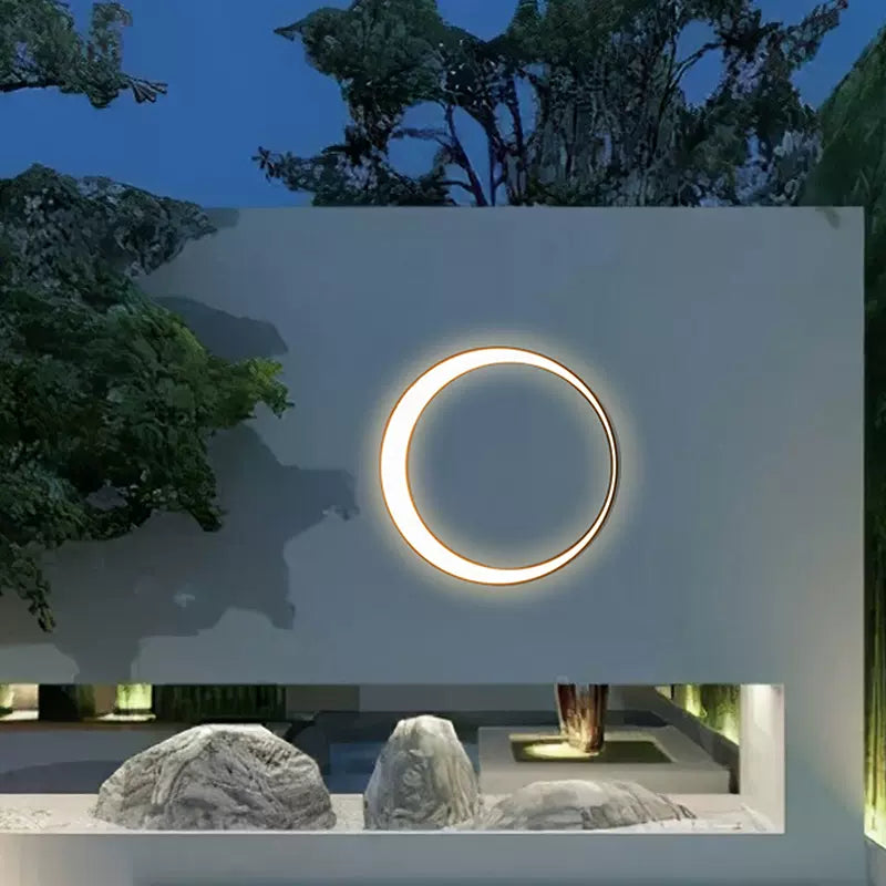 Aria Modern Art Ring LED Outdoor Wall Lamp Garden Corridor Balcony - Letslighting