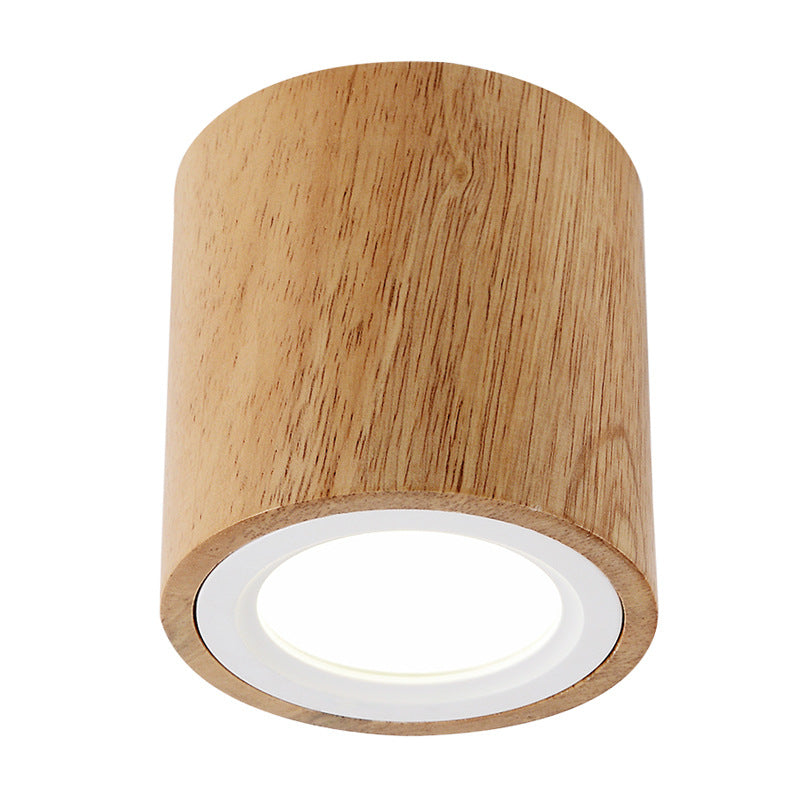 Muto Modern Wood Ceiling Light, Cylindrical, Corridor/Balcony - Letslighting
