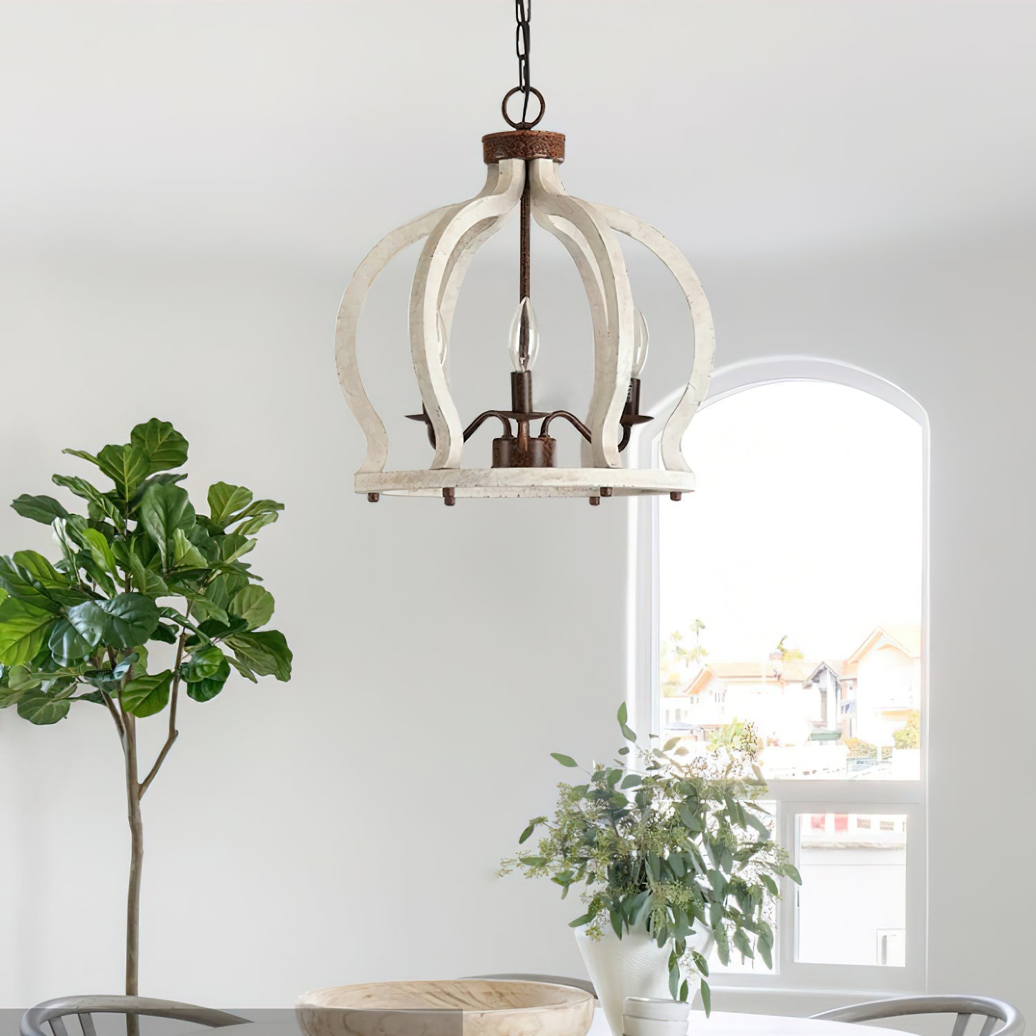 Vivinir Vintage Industrial Aura Farmhouse Wooden Pendant Lamp - Letslighting