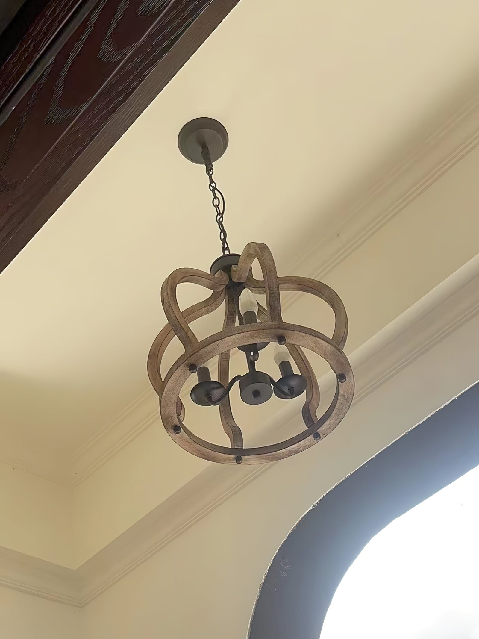 Vivinir Vintage Industrial Aura Farmhouse Wooden Pendant Lamp - Letslighting