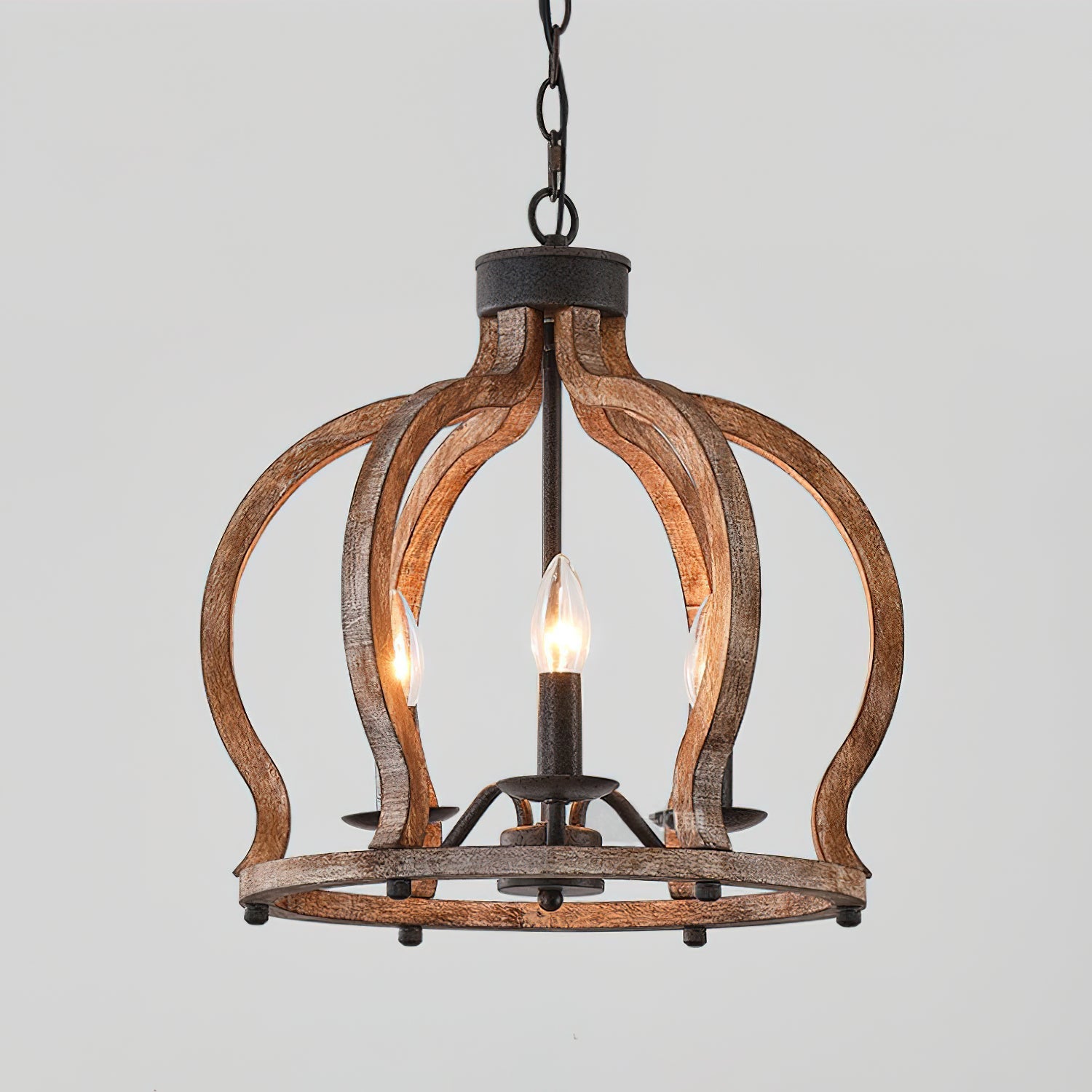 Vivinir Vintage Industrial Aura Farmhouse Wooden Pendant Lamp - Letslighting