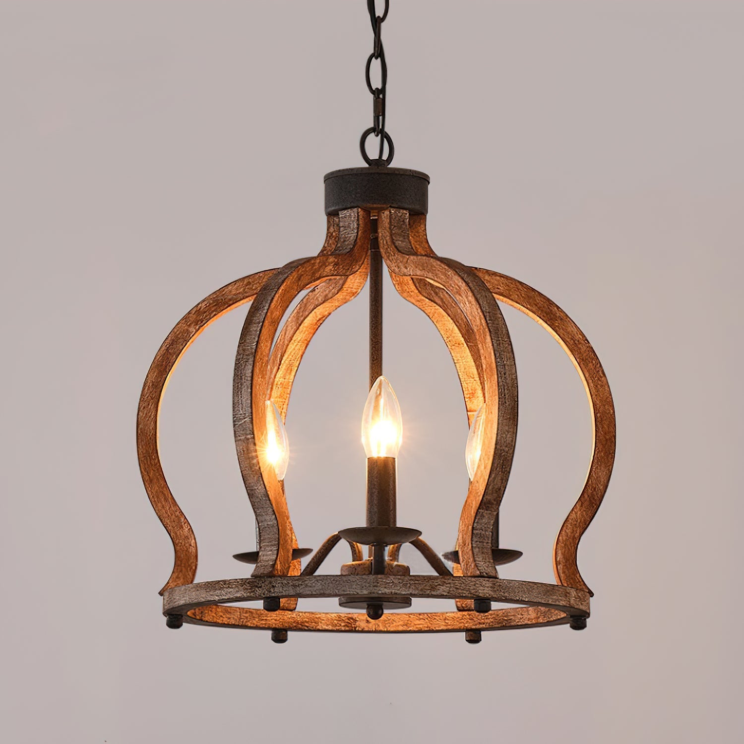 Vivinir Vintage Industrial Aura Farmhouse Wooden Pendant Lamp - Letslighting