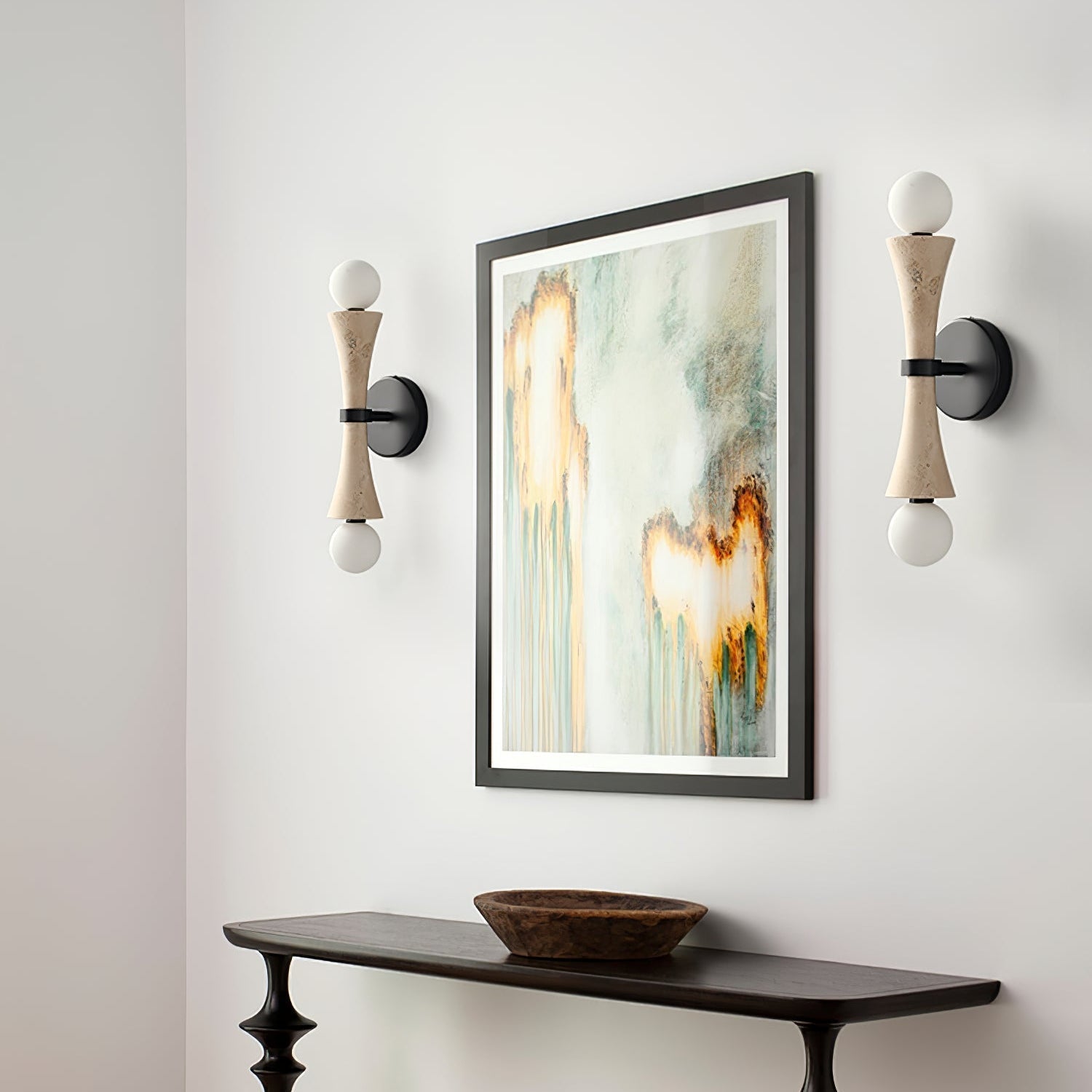 Oloriel Sculptural Travertine Wall Light - Letslighting