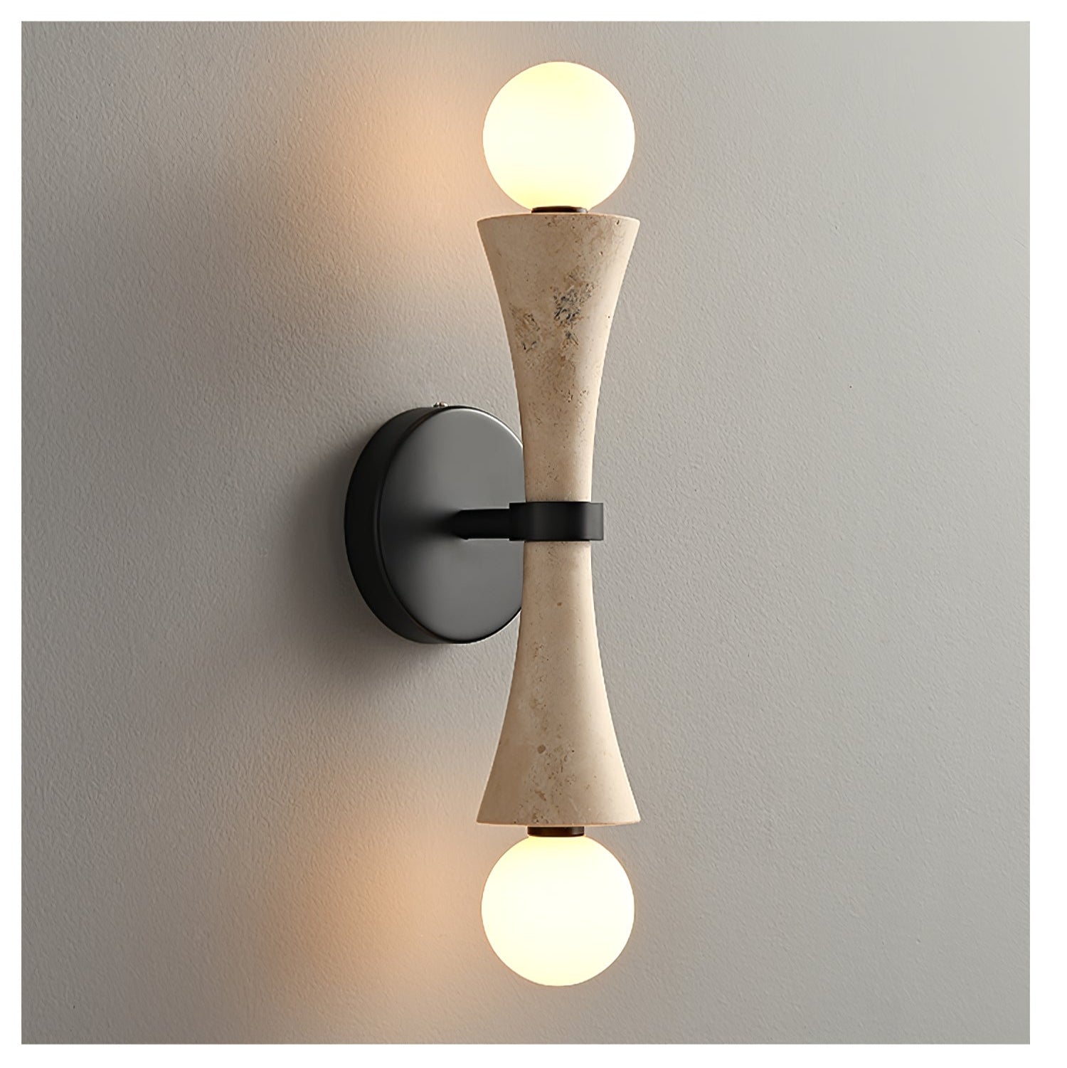 Oloriel Sculptural Travertine Wall Light - Letslighting