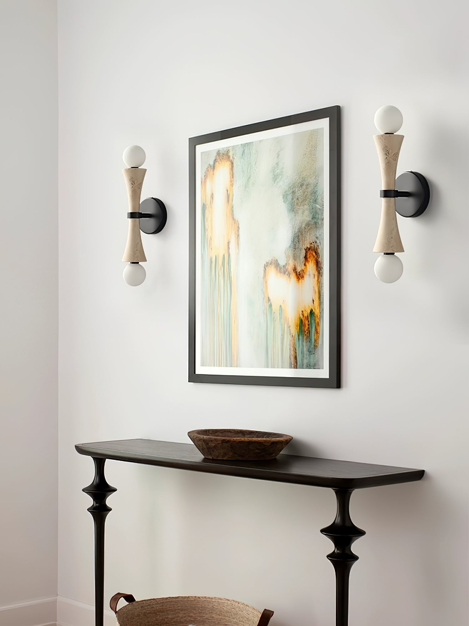 Oloriel Sculptural Travertine Wall Light - Letslighting