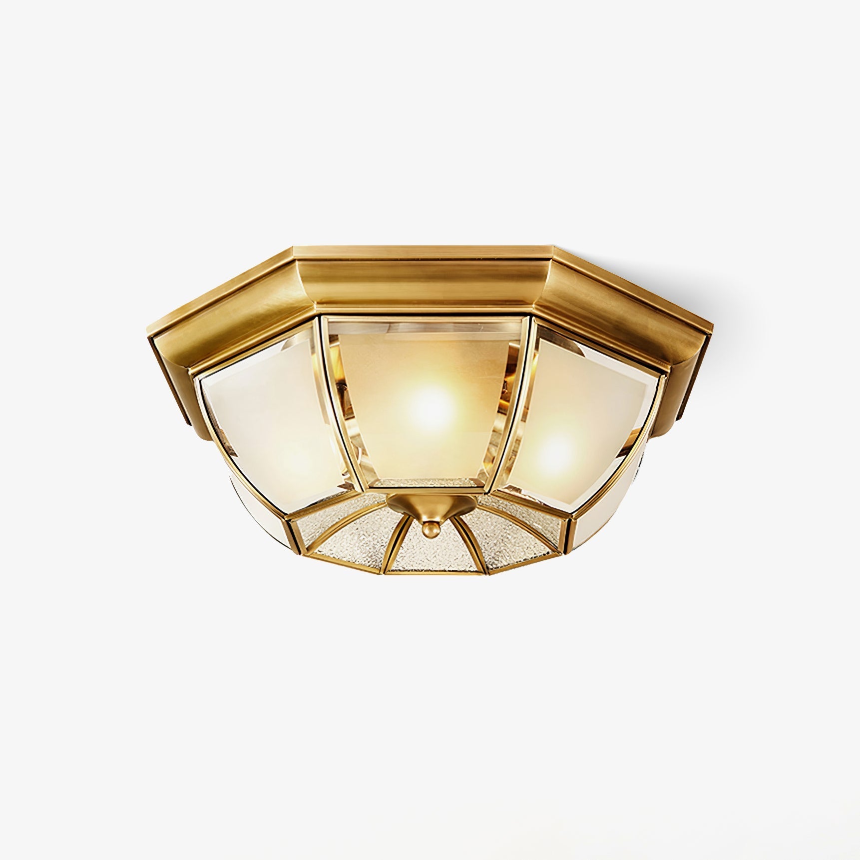 Alirora Bowl Shaped Brass Glass Ceiling Lamp - Letslighting