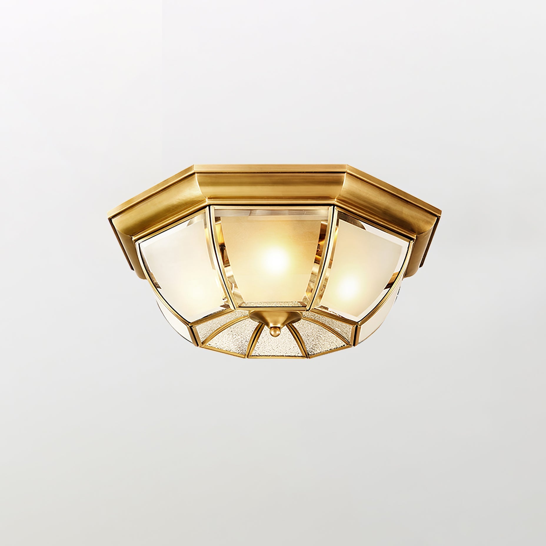 Alirora Bowl Shaped Brass Glass Ceiling Lamp - Letslighting