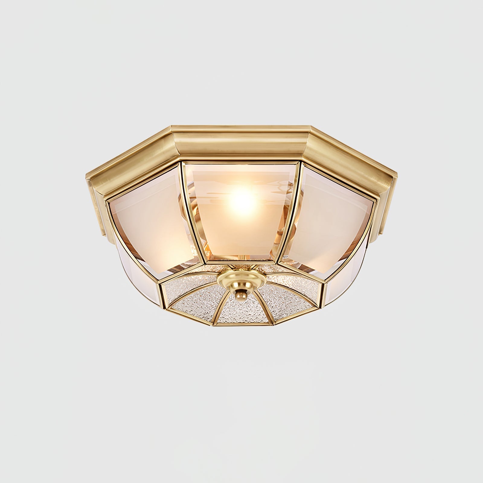 Alirora Bowl Shaped Brass Glass Ceiling Lamp - Letslighting