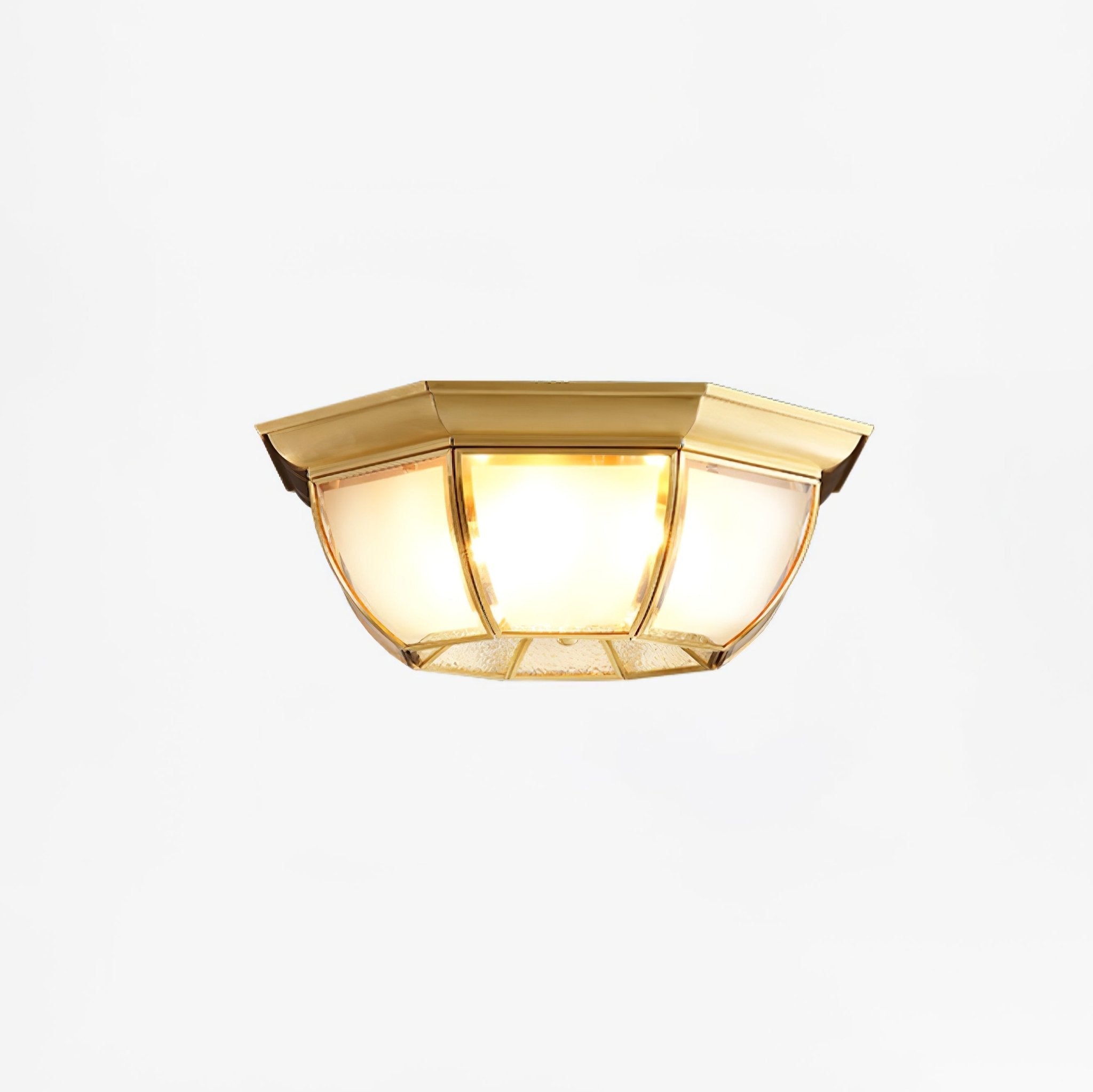 Alirora Bowl Shaped Brass Glass Ceiling Lamp - Letslighting