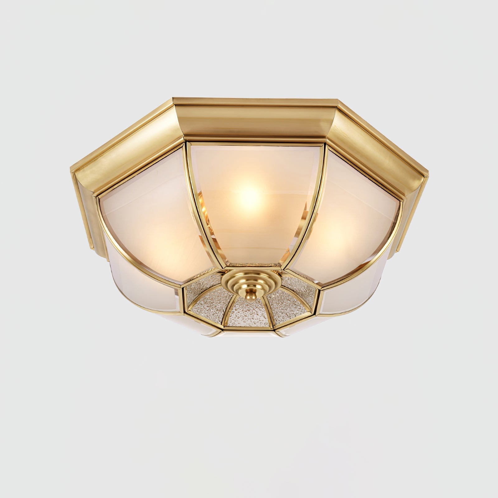 Alirora Bowl Shaped Brass Glass Ceiling Lamp - Letslighting