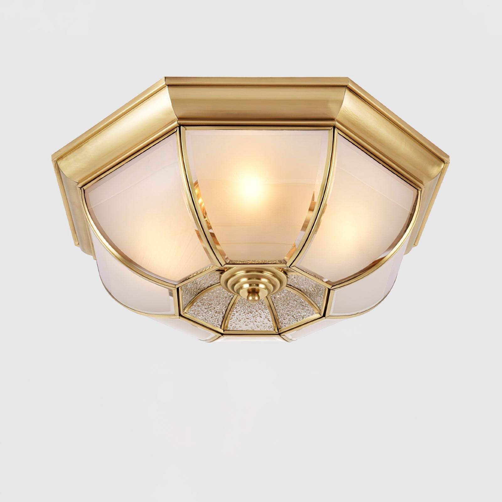 Alirora Bowl Shaped Brass Glass Ceiling Lamp - Letslighting