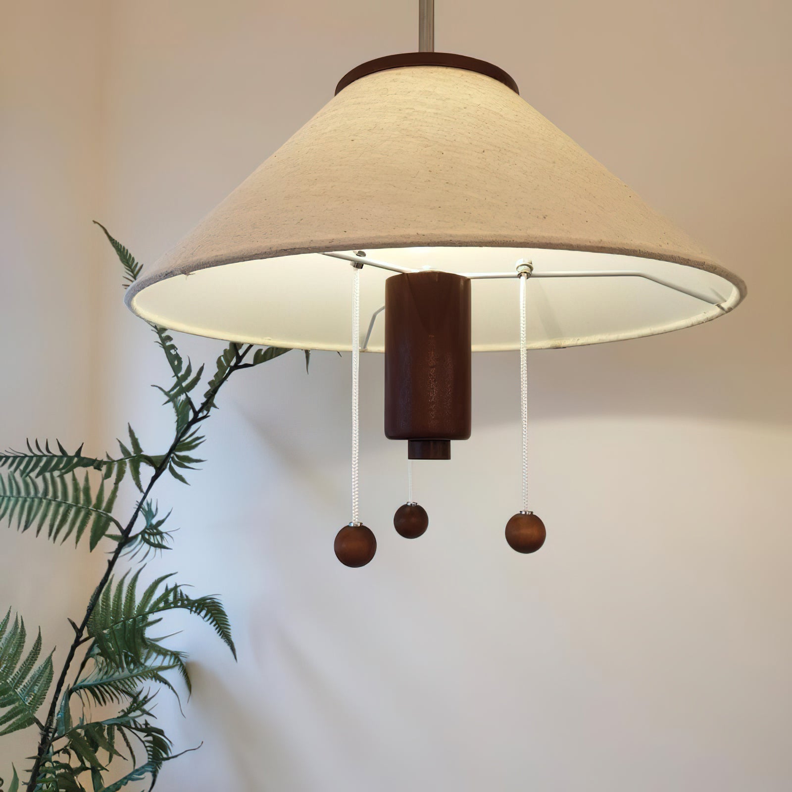 Zathee Nordic Art Classic Wood Fabric Pendant Lamp - Letslighting