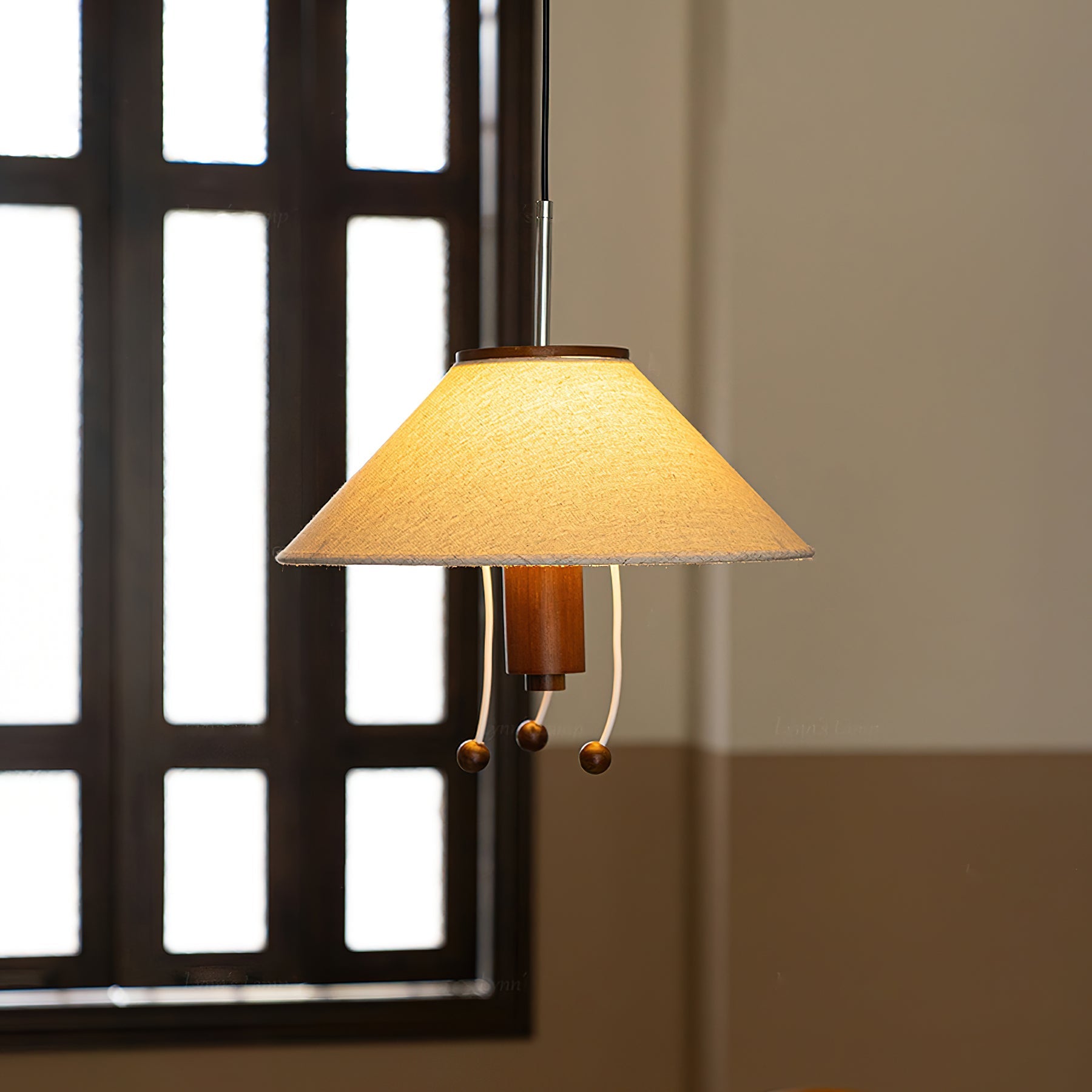 Zathee Nordic Art Classic Wood Fabric Pendant Lamp - Letslighting