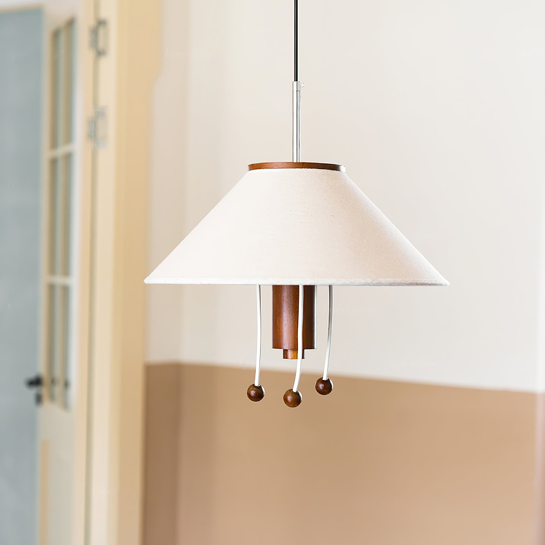 Zathee Nordic Art Classic Wood Fabric Pendant Lamp - Letslighting