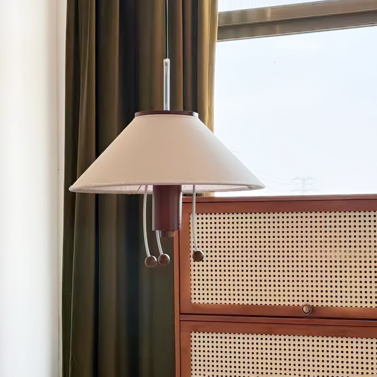 Zathee Nordic Art Classic Wood Fabric Pendant Lamp - Letslighting