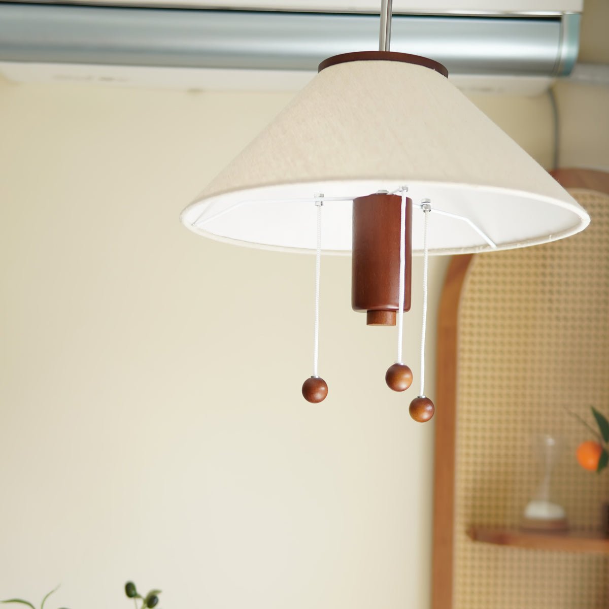 Zathee Nordic Art Classic Wood Fabric Pendant Lamp - Letslighting