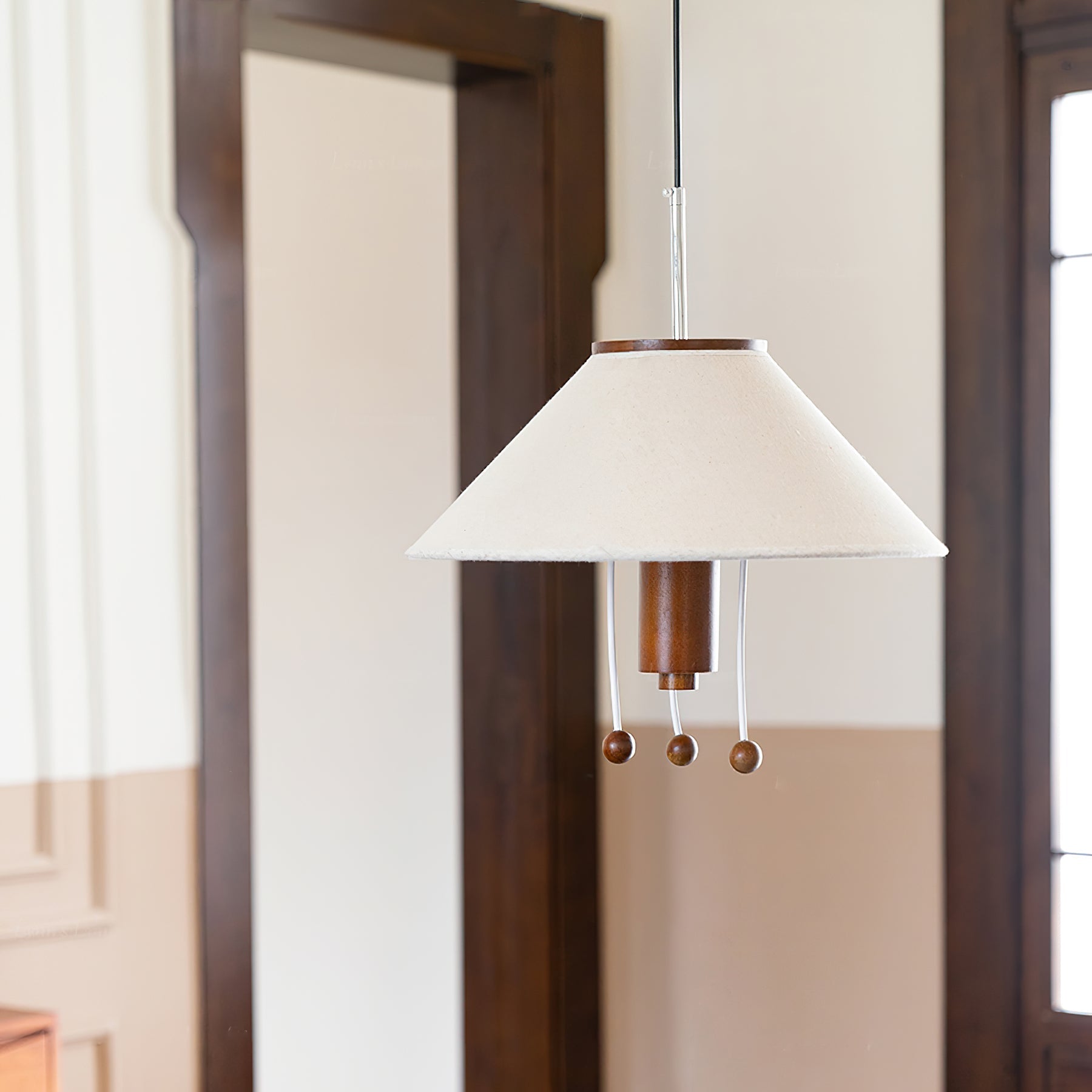 Zathee Nordic Art Classic Wood Fabric Pendant Lamp - Letslighting