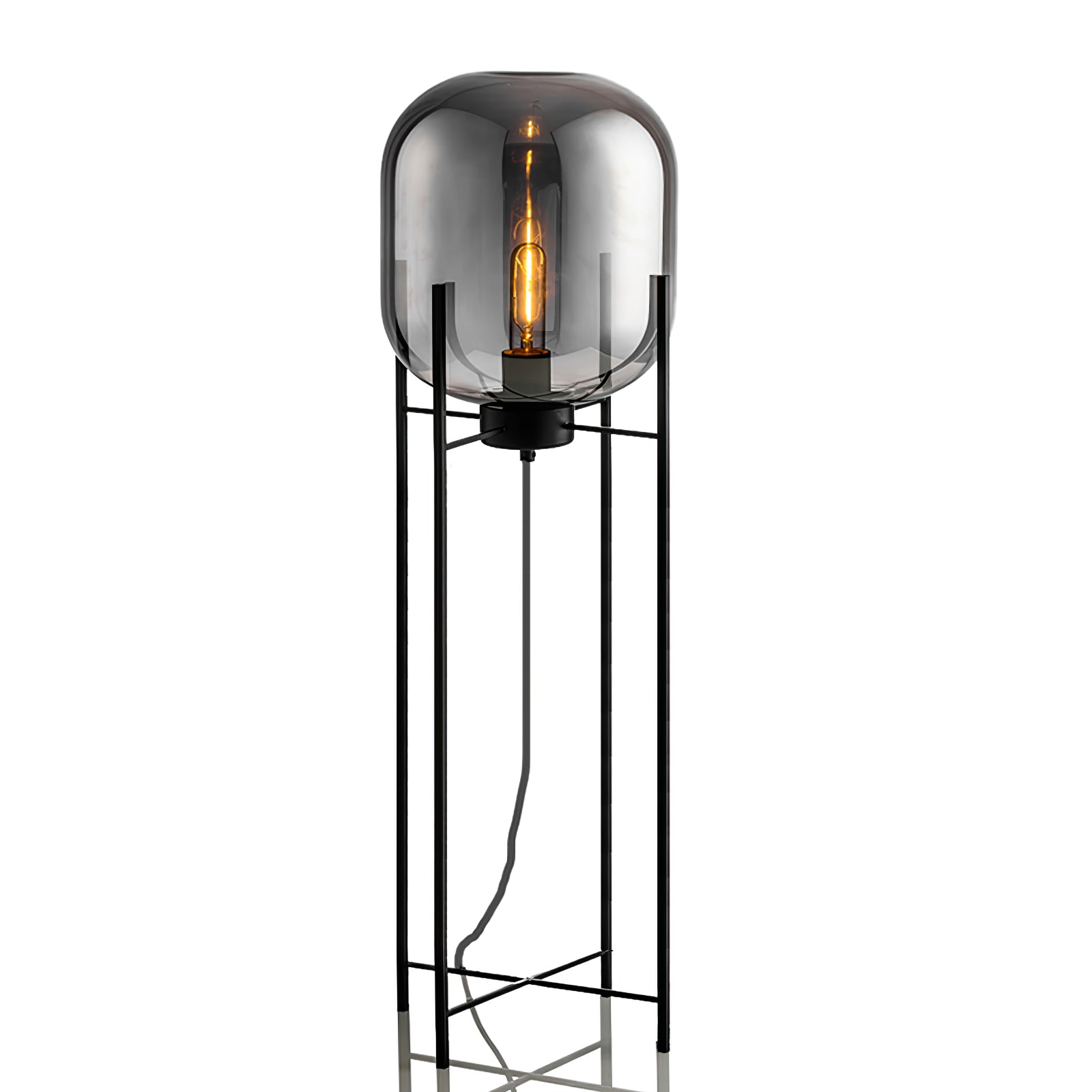 Zevia Glass Industrial Floor lamp - Letslighting