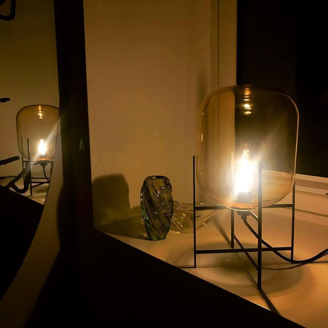 Halope Glass Industrial Table Lamp - Letslighting