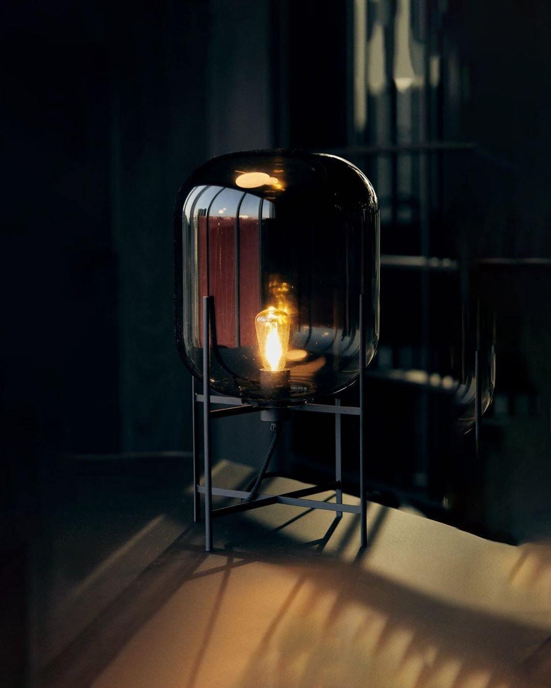 Halope Glass Industrial Table Lamp - Letslighting
