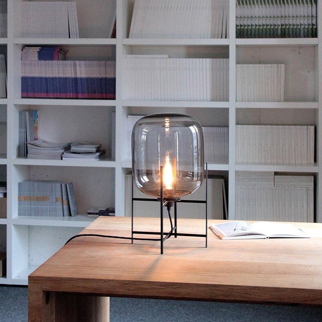 Halope Glass Industrial Table Lamp - Letslighting