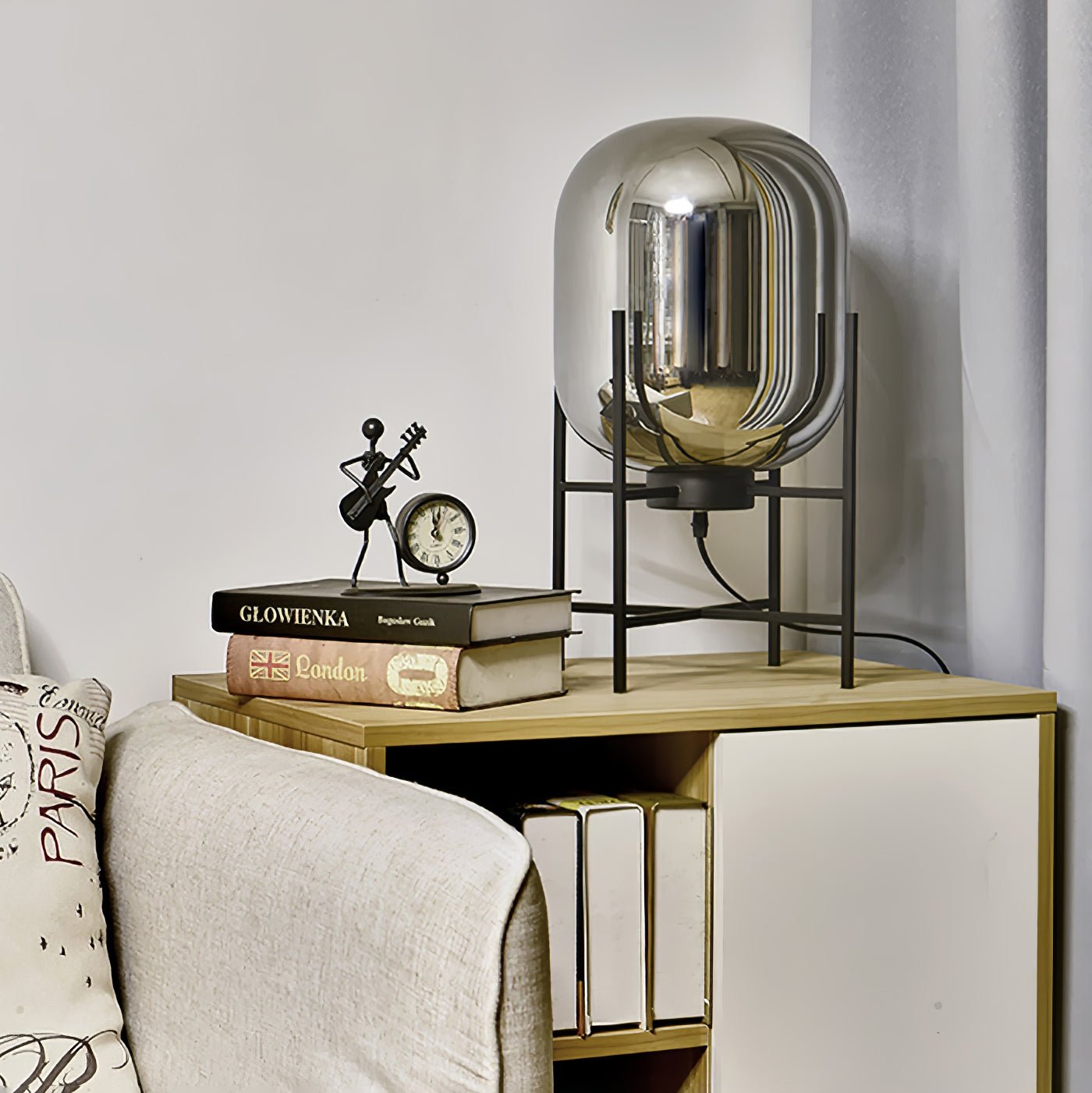 Halope Glass Industrial Table Lamp - Letslighting