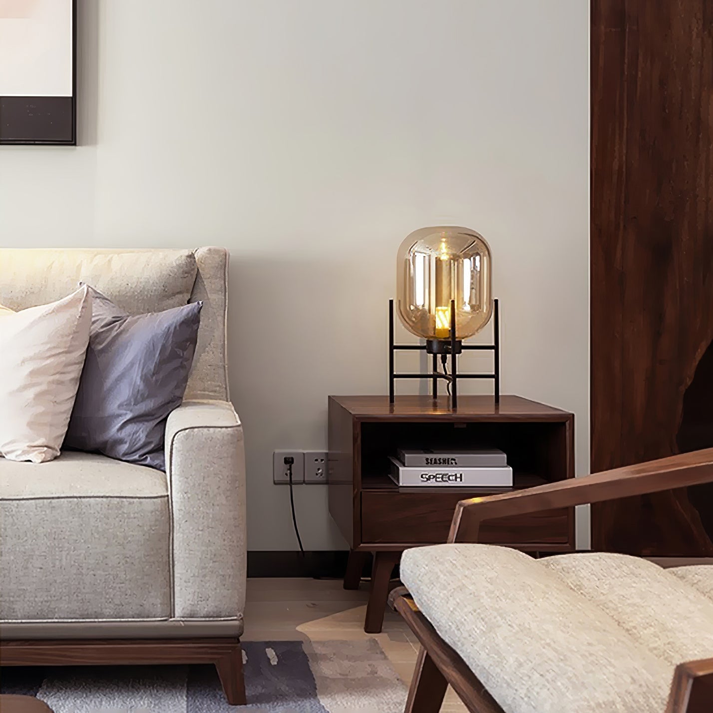 Halope Glass Industrial Table Lamp - Letslighting